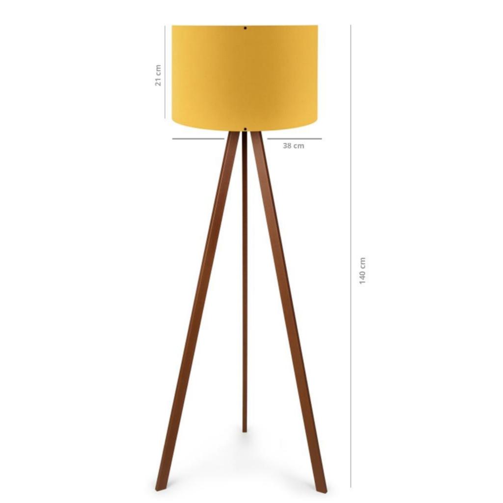 Практичная деревянная ножка штатива, желтый изголовье торшера, угловая лампа для гостиной, спальни