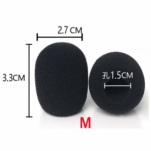 Set of 10 Replacement Windscreen Microphone Sponges for Headsets, Intercoms, Lapel Microphones, Large Speakers, and Loudspeakers, 8mm, 15mm, or 13mm I