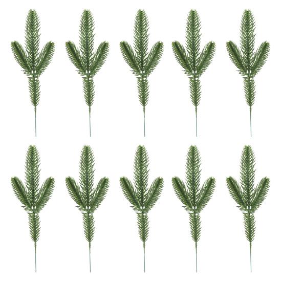 Рождественские сосновые ветки с красными ягодами Искусственные стебли зелени для дерева Цветочные композиции Домашний офис Праздничное украшение для центра стола