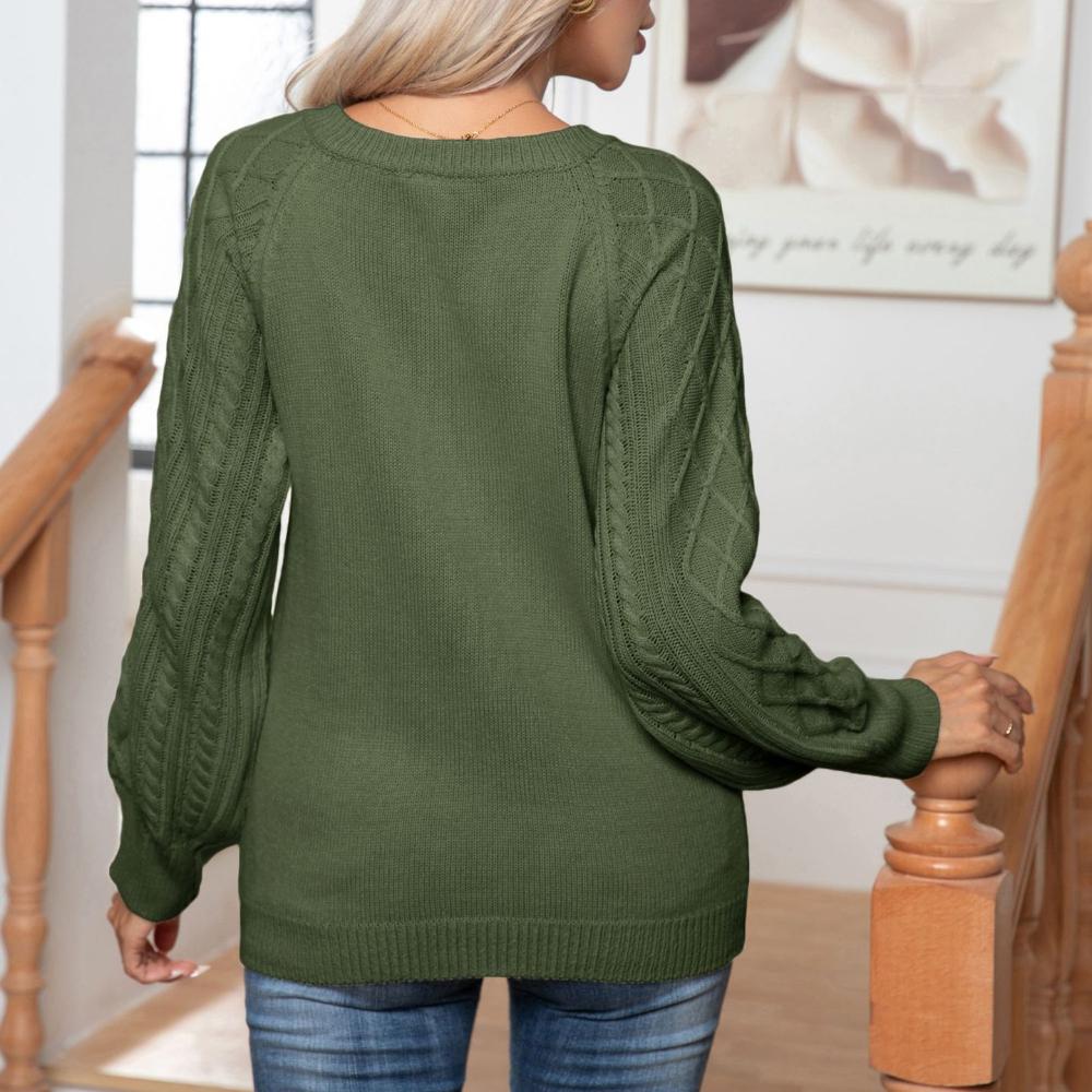 IHUASU Женский повседневный свитер с длинными рукавами и переплетенными пуговицами