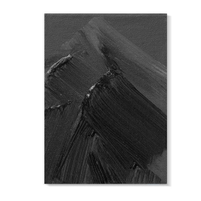 Black and White Texture Minimalist Canvas Decoration Poster Advanced Handmade Abstract Oil Painting Wall Art Living Room Bedroom