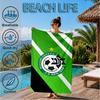Maccabi Football Club Printed Microfiber Beach Towel, Soft And Absorbent, Quick-Dry, Ideal for Summer Travel, Beach Essential, Swimming Pool