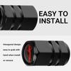 4PCS Car Tire Valve Stem Caps for Jeep Wrangler Accessories Aluminum Alloy Wheel Valve Covers Air Cap Cover Leak-Proof Tire Air Cap Set (Red)