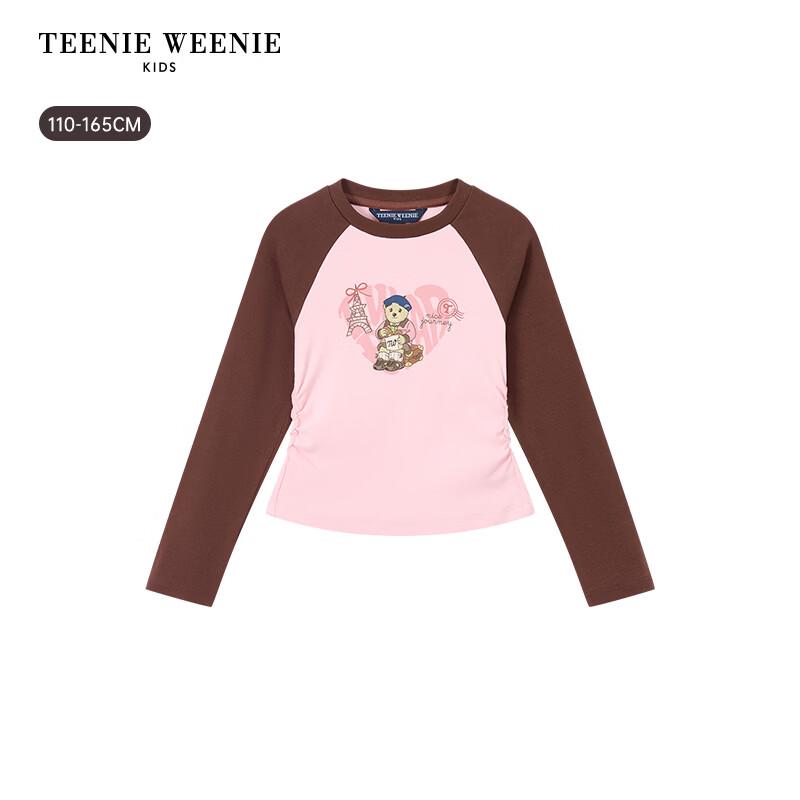 Teenie Weenie Girls' Color-Block Raglan Long-Sleeve Graphic T-Shirt