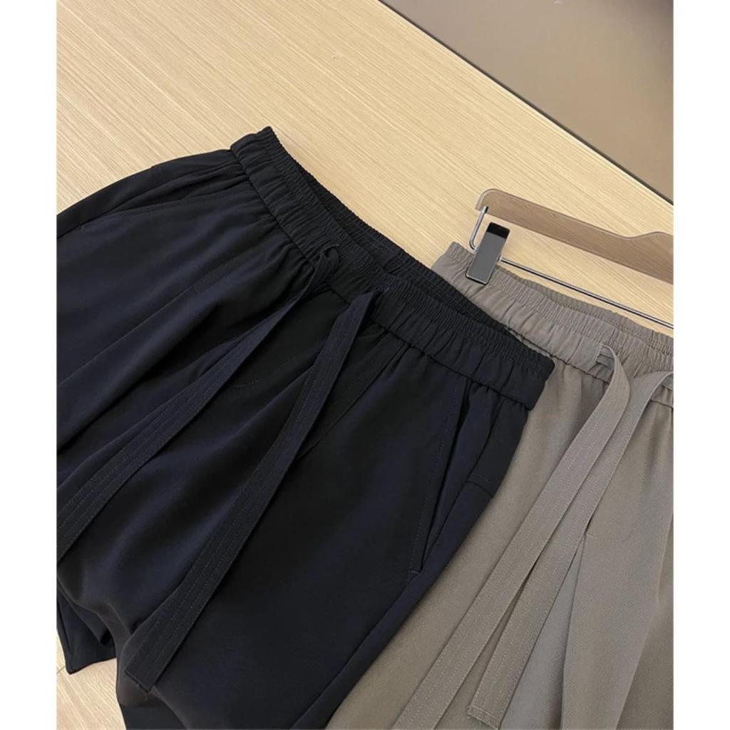 Мужские классные летние зауженные брюки-шаровары с защитой от морщин