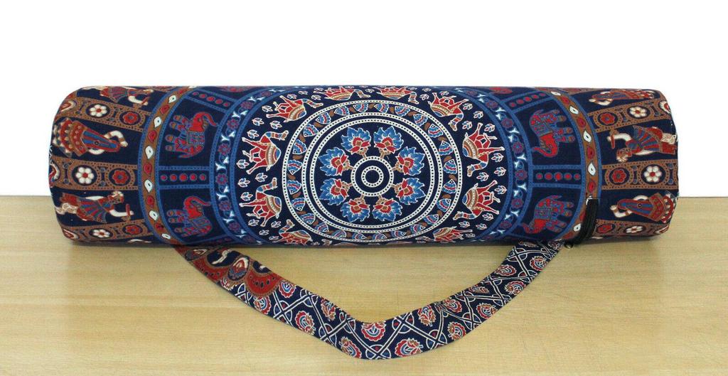 Cotton Yoga Mat Bag, Handmade Sport Gym Bag, Carrier Bag, Pilates Bag, Fitness Bag, Excercise Bag