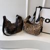 Leopard Print Canvas Dumpling Bag Women Sport Shoulder Crossbody Bag