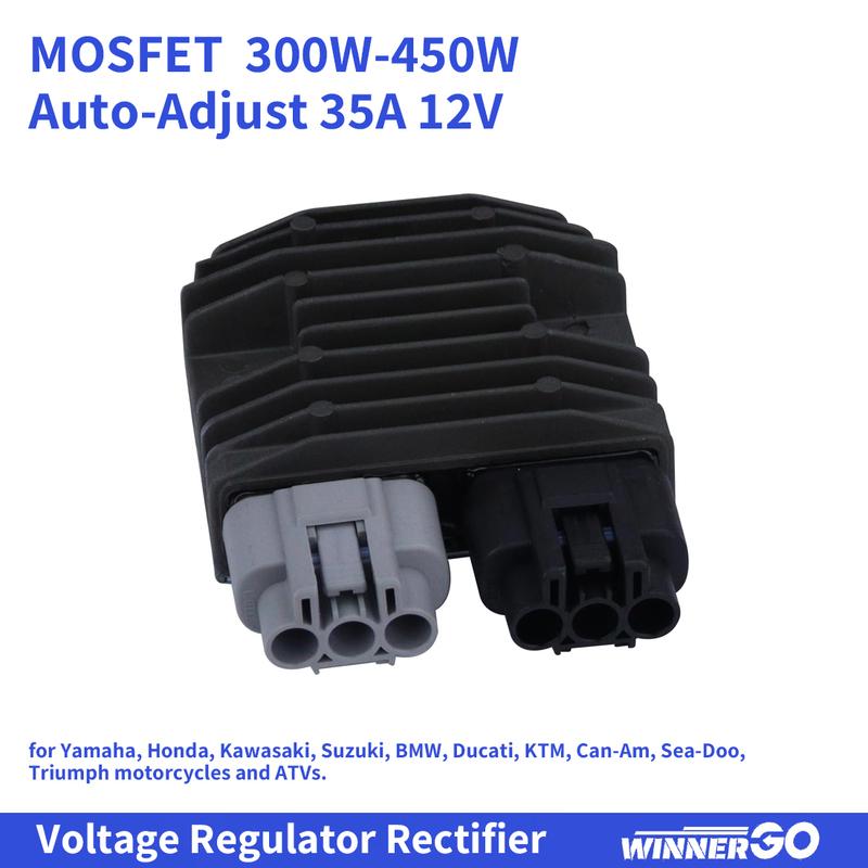 3-Phase 5-Pin MOSFET Voltage Regulator Rectifier 35A Automatic Adjustable for Ducati KTM Can-Am Sea-Doo Triumph Motorcycles ATV