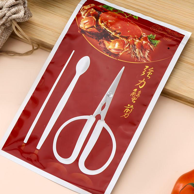 Набор инструментов для поедания крабов: Набор из 3 предметов с ножницами и инструментами для очистки крабов.