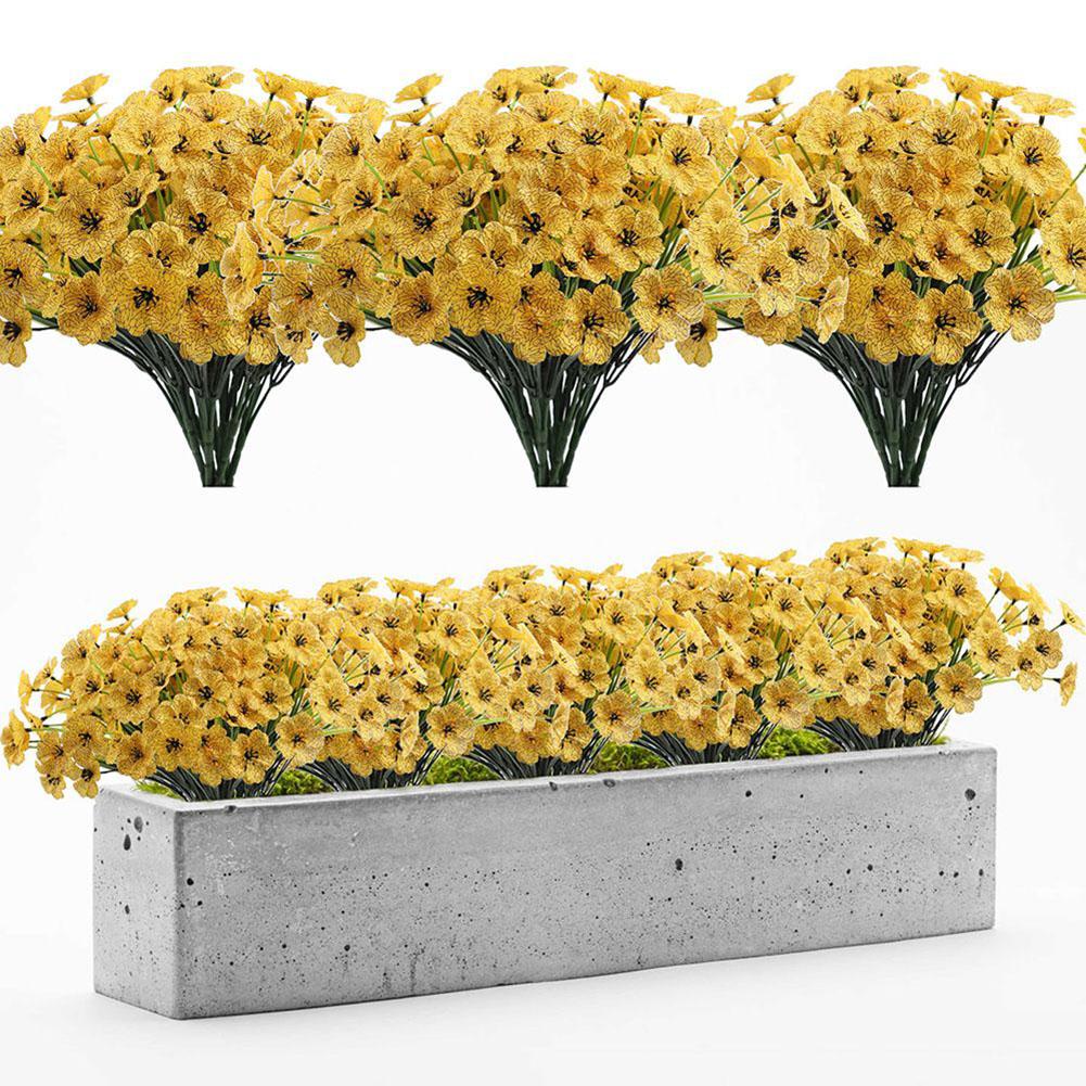 Искусственный цветок DIY Свадебный красочный букет цветов Пластиковые растения Поддельные цветы для сада, крыльца, окна, дома, комнаты, стола, декора