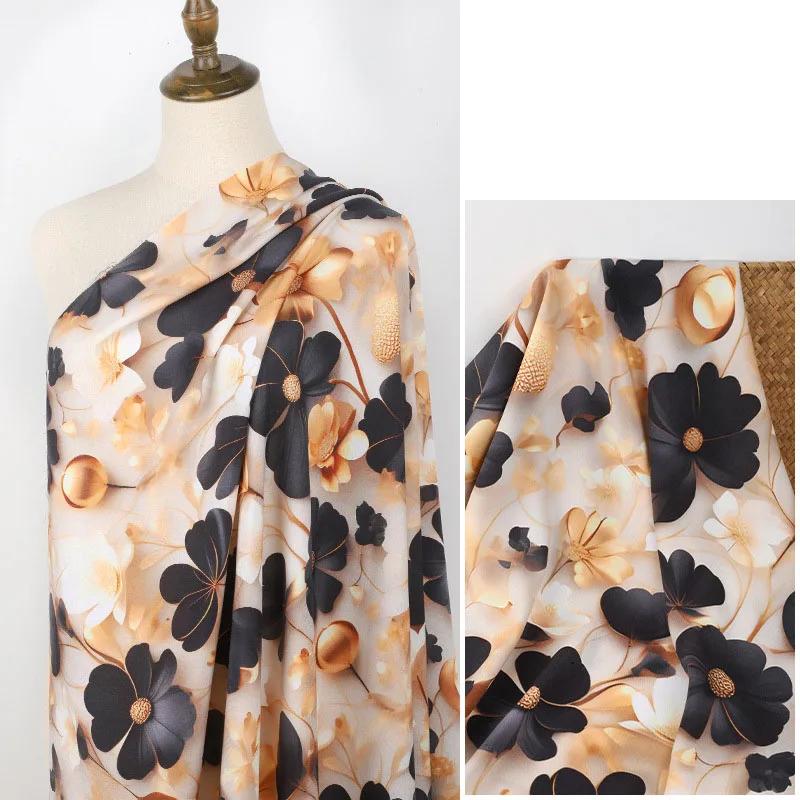 3D-принт Цветок Полиэстер Хлопок Ткань 100x140 см Юбки Детские Рубашки Пижамы Шапки Ручная работа DIY Ремесла Швейная Ткань