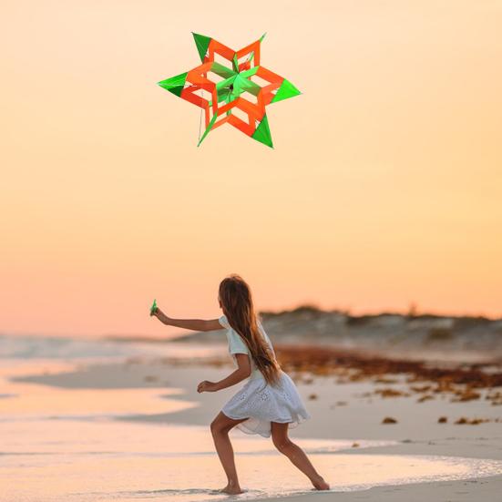 3D Lotus Kite Легко управлять Сверхпрочный открытый пляж парк газон дети взрослые игрушка воздушный змей семья малышей мальчики девочки начинающие красочный летающий змей