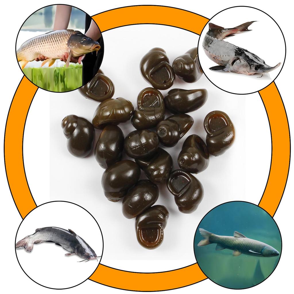 Hunt High Бионическая приманка для ловли белого амура – Мягкая приманка в форме улитки с рыбным запахом