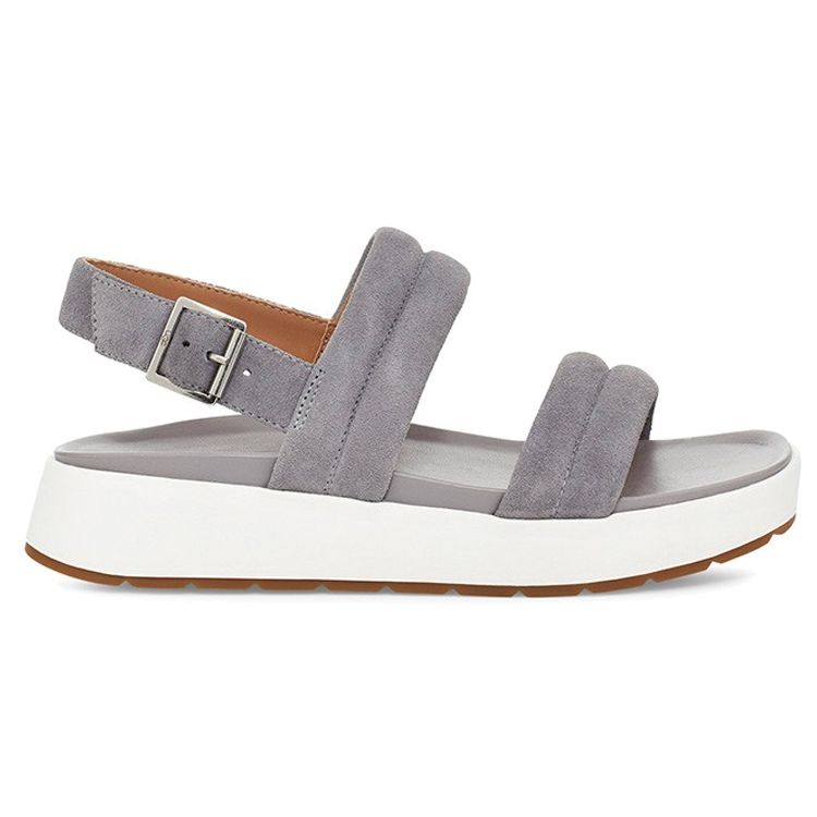 UGG Lynnden Open Toe Casual Trendy Versatile Roman Sandals Fashion Slippers Women Sandals Gray Purple 1111071-SAMT