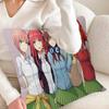 The Quintessential Quintuplets Anime Pillow Covers Sofa Decorative Home Double-sided Printing Short Plush Cute Cushion Cover