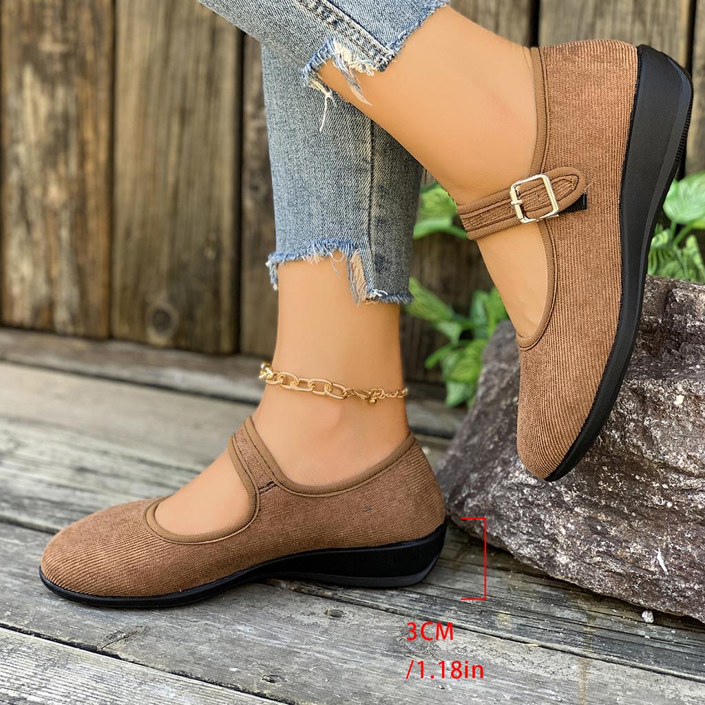 Женские балетки Комфортные Мягкая подошва Повседневные Лоферы Дизайнерские С круглым носком Туфли Мэри Джейн Женские С пряжкой Балетки Женские