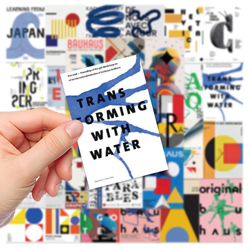 40Pcs/Set Bauhaus Avant-Garde Art Poster Painting Cool Graffiti Abstract Sticker Skateboard Phone Laptop Luggage Decals Stickers