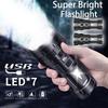 Сверхяркие светодиодные фонари высокой мощности 7 светодиодов белый лазер портативный перезаряжаемый светодиодный фонарь водонепроницаемые ультрамощные фонари