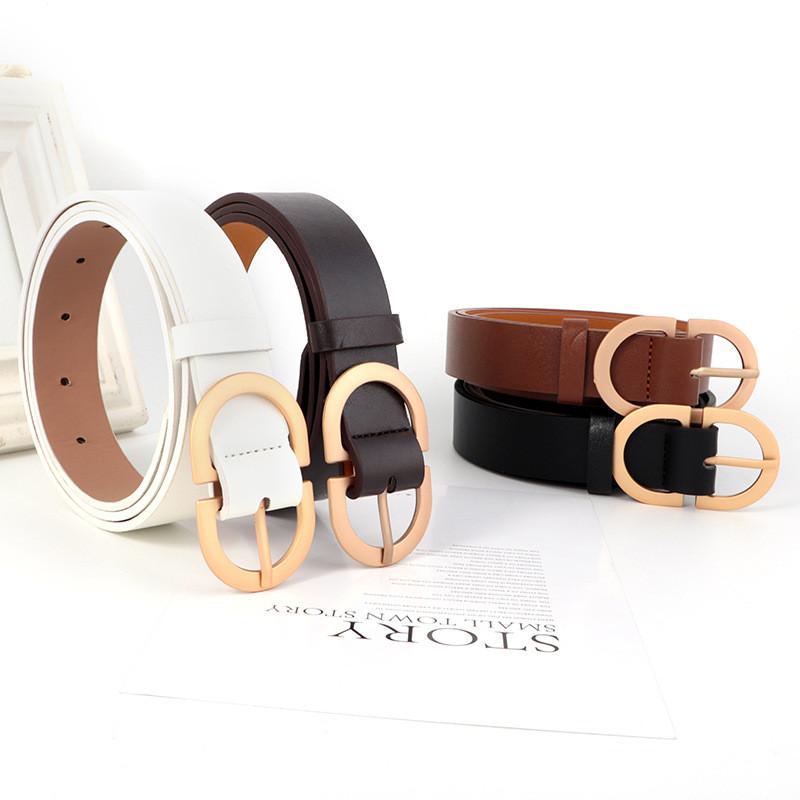 Fashion Pu Leather Belt For Women With Pin Buckle And Vintage Design For Casual Wear