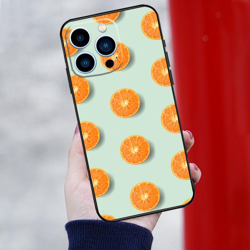 Летний Фруктовый Апельсиновый Чехол Для Телефона Для iPhone 16 Pro Max 13 12 Mini 11 14 Pro Max XR 16 Plus 16e 15 Pro Задняя Крышка