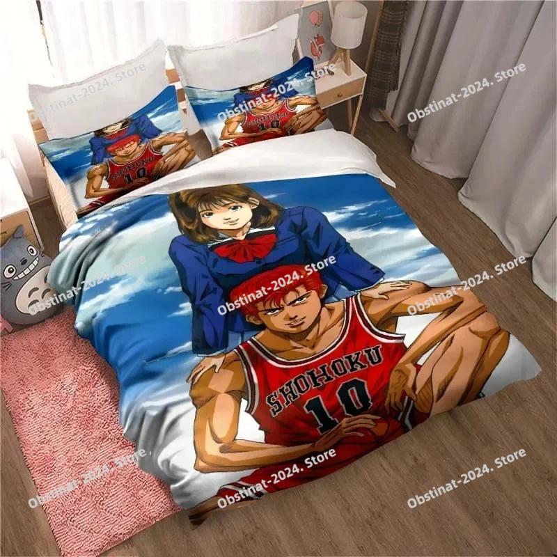 Slam Dunk Мультяшный принт Комплекты постельного белья изысканный набор постельных принадлежностей пододеяльник комплект одеяло комплект постельного белья роскошный подарок на день рождения