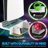 Fosmon PS5 Wall Mount Kit with Charging Sturdy Metal Removable Controller and RGB LED Light Compatible with PlayStation 5 and PS5 Slim 5 Pro White