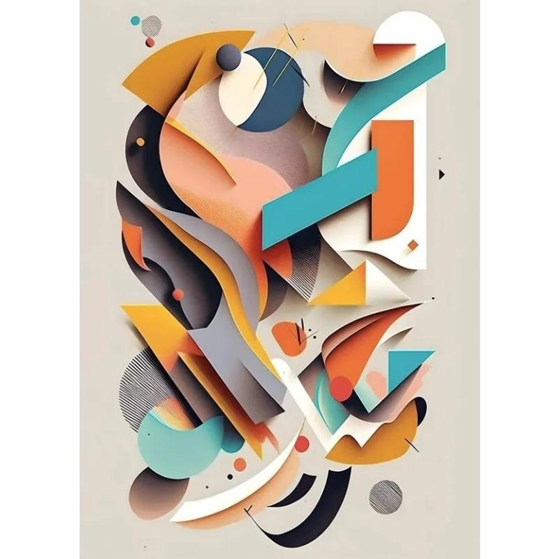 Nordic Abstract Geometric Canvas Prints Modern Aesthetic Wall Art for Living Room Gallery Decor