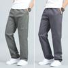 Большие размеры мужские повседневные хлопковые брюки свободного кроя прямые брюки с несколькими карманами длинные брюки мужские спортивные брюки лето осень