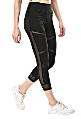 Спортивные леггинсы Body Smith Solid Black Mesh