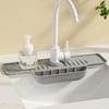 With Sponge Holder Sink Splash Guard Pad Silicone Faucet Water Catcher Tray  Bathroom