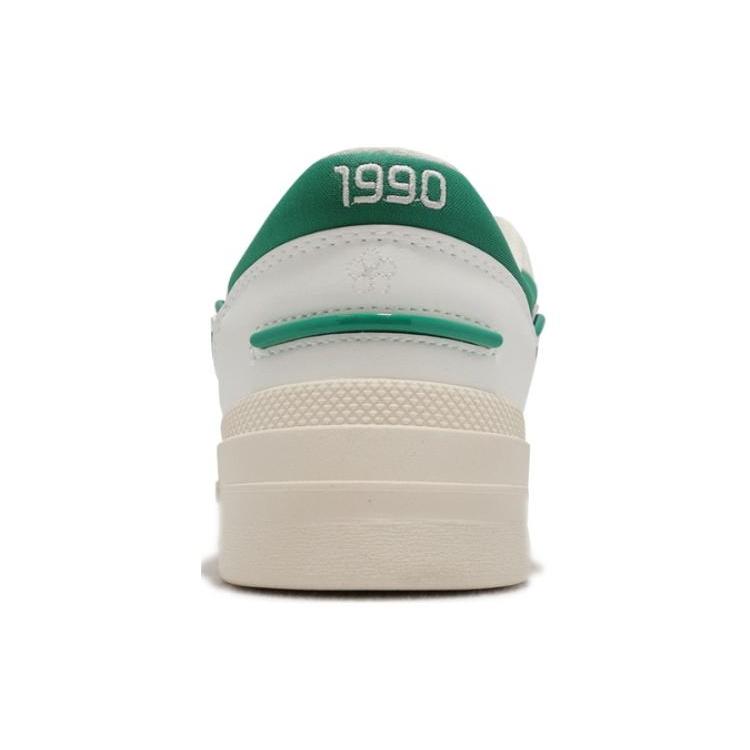 Li Ning 001 BTC Низкие Скейтбордические Кроссовки Женские Бело-Зеленые AGCS024-3