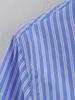 2025 Spring Women's European & American Style Blue Striped Shirt with Versatile Pocket