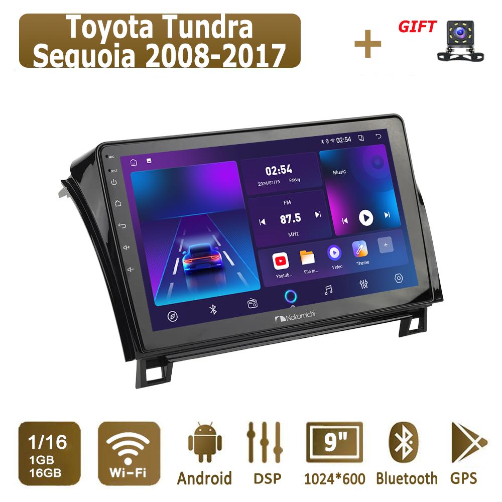 Android автомобильное радио для Toyota Tundra Sequoia 2008-2017 мультимедийный проигрыватель головное устройство стерео GPS навигация BT WIFI 1+16 ГБ