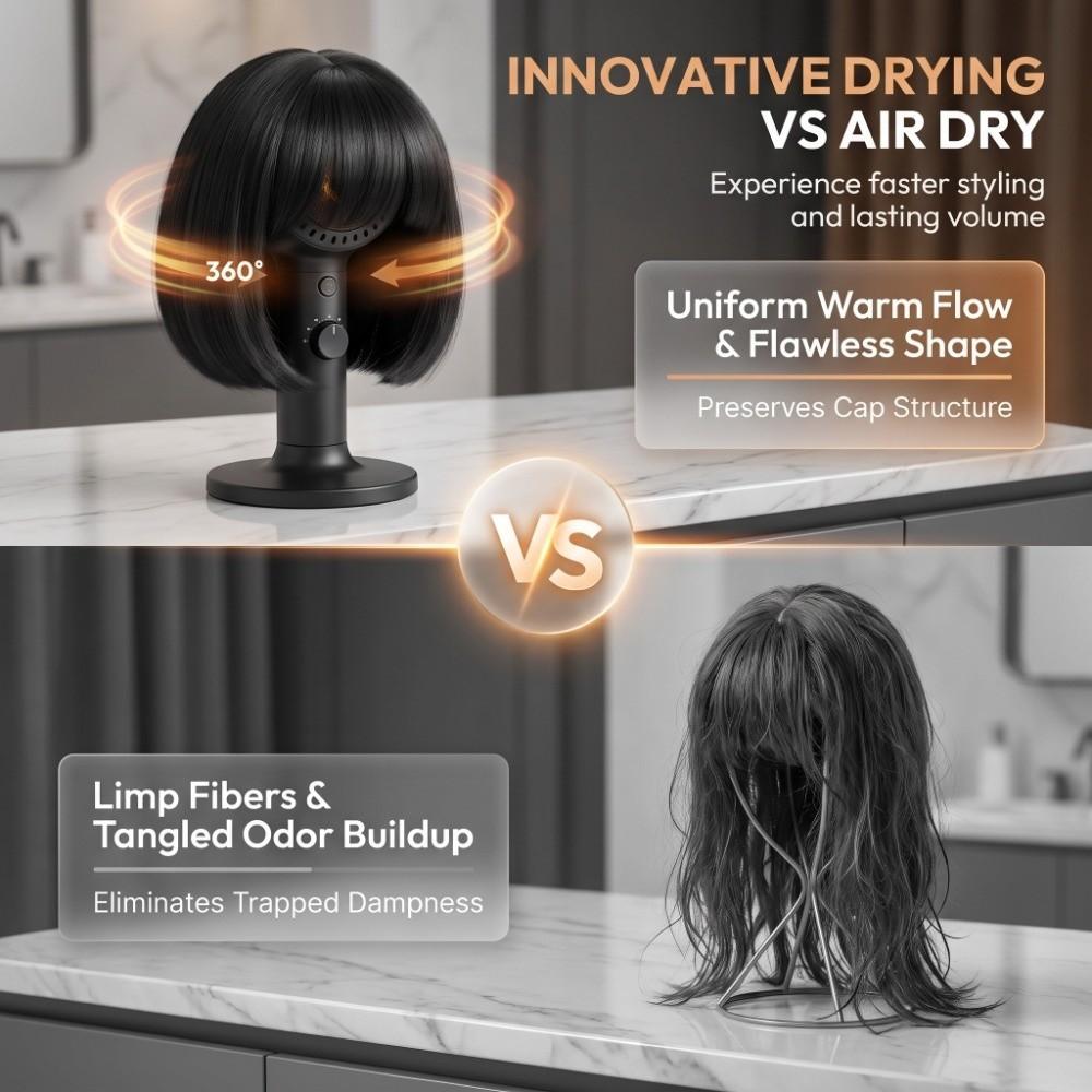 Quick Setting Shaping Hair Dryer Fast Drying Wig Head Stand Holder Fast Blow Drying Machine Salon