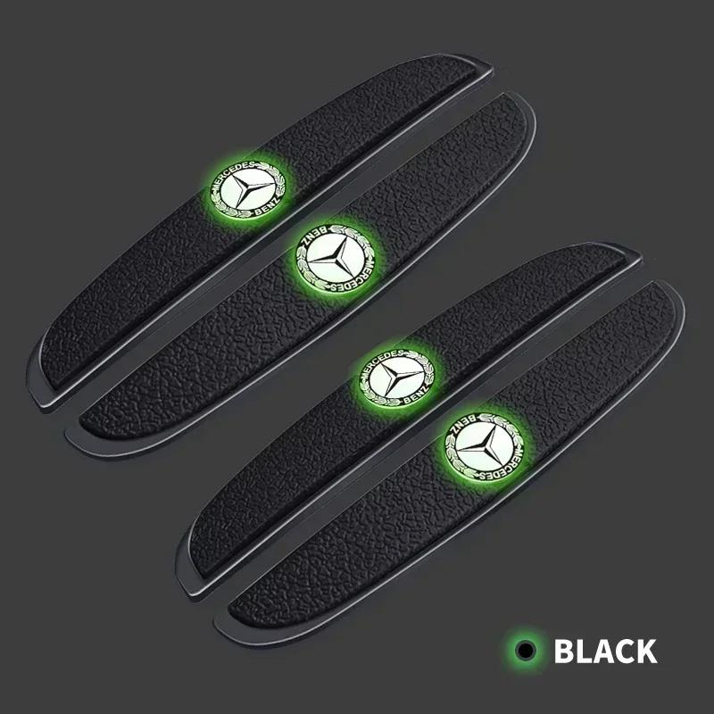 AXX2 4pcs Luminous Car Door Edge Anti-collision Bumper Strip Sticker For Mercedes Benz B C E S A Class GLC GLE CLA GLA GLK CLS GLS