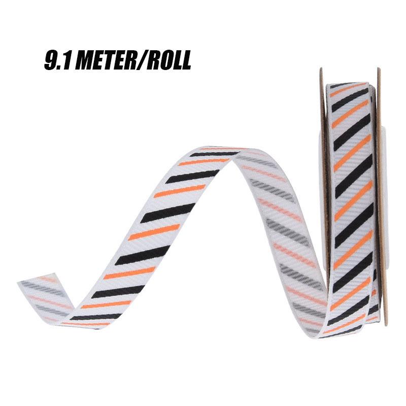 5/10 ярдов 10/15/25 мм хэллоуин украшения Grosgrain лента напечатанная хэллоуин лента для свадьбы рождественское украшение DIY обертка