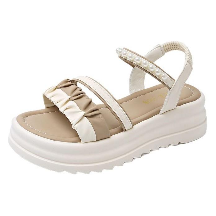 Stepping On Shit Sandals Female 2025 New Summer Wear Thick-soled Fairy Wind Soft-soled Fashion Word with Popular Women's Shoes