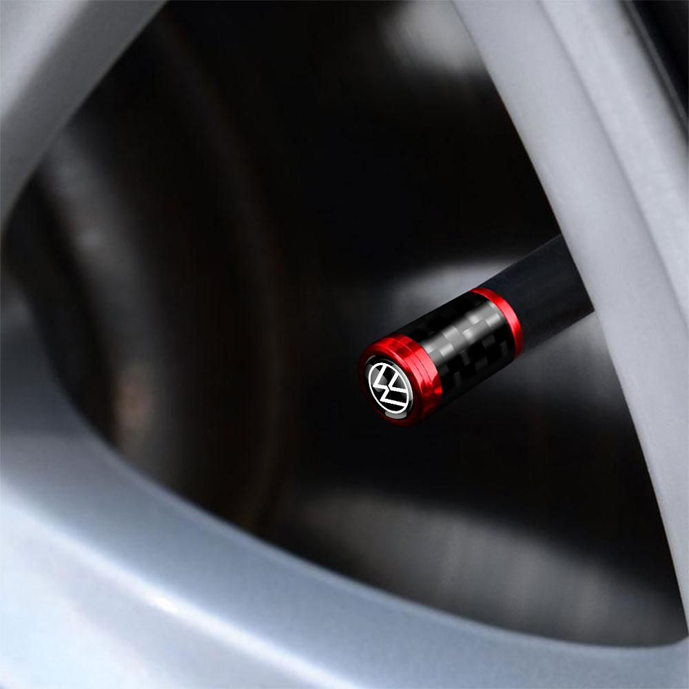 4PCS Car Styling Wheel Tire Valve Stem Cover Cap For VW GTI Golf 7 Passat R Scirocco Jetta MK6 Touareg Bora GTD Tiguan MK4 Polo