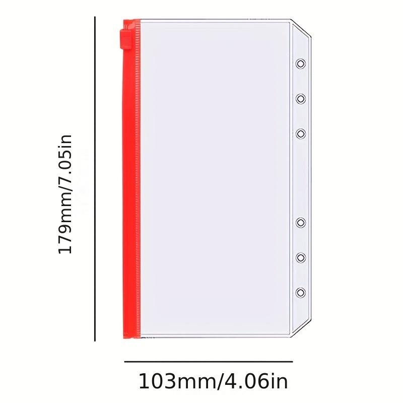24 шт. карманов для папок с 6 отверстиями, бюджетные конверты для денег, прозрачные папки на молнии, вставки для планировщиков, водонепроницаемые сумки для документов из ПВХ
