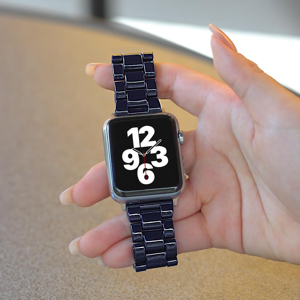 Смоляной ремешок для Apple Watch Ремешок 45 мм 44 мм 42 мм 40 мм 41 мм 45 мм Металлическая пряжка correa браслет iwatch серия 8 7 6 5 4 Ultra 49 мм