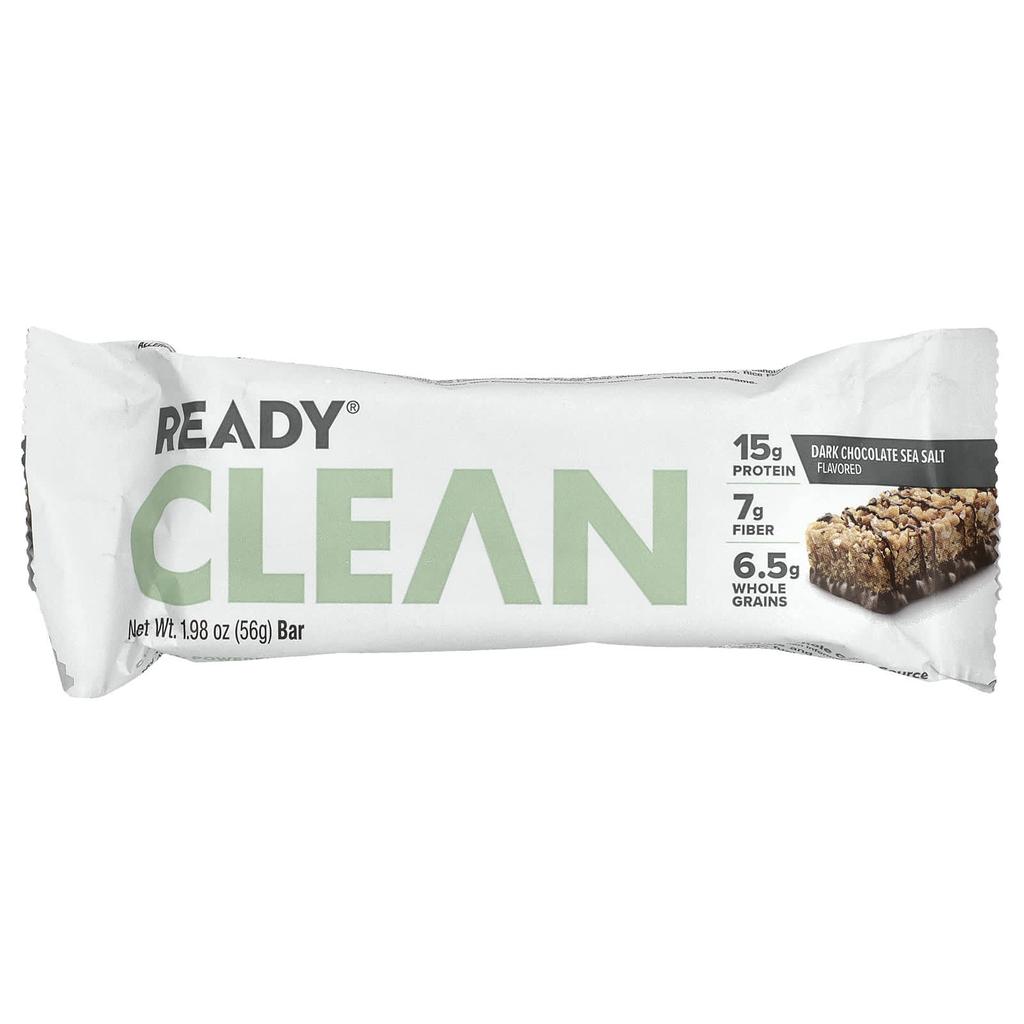 Ready Clean Protein Bar, Dark Chocolate Sea Salt, 12 Bars, 1.98 Oz (56 G) Each
