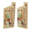 Sauna Thermometer Hourglass 15 Minute Sand Timer Golden Wood 0 To 140 Celsius Degree Temperature