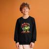 Kids' Fashion Loose-Fit Casual Long-Sleeve Christmas Print Oversized Crewneck Sweatshirt