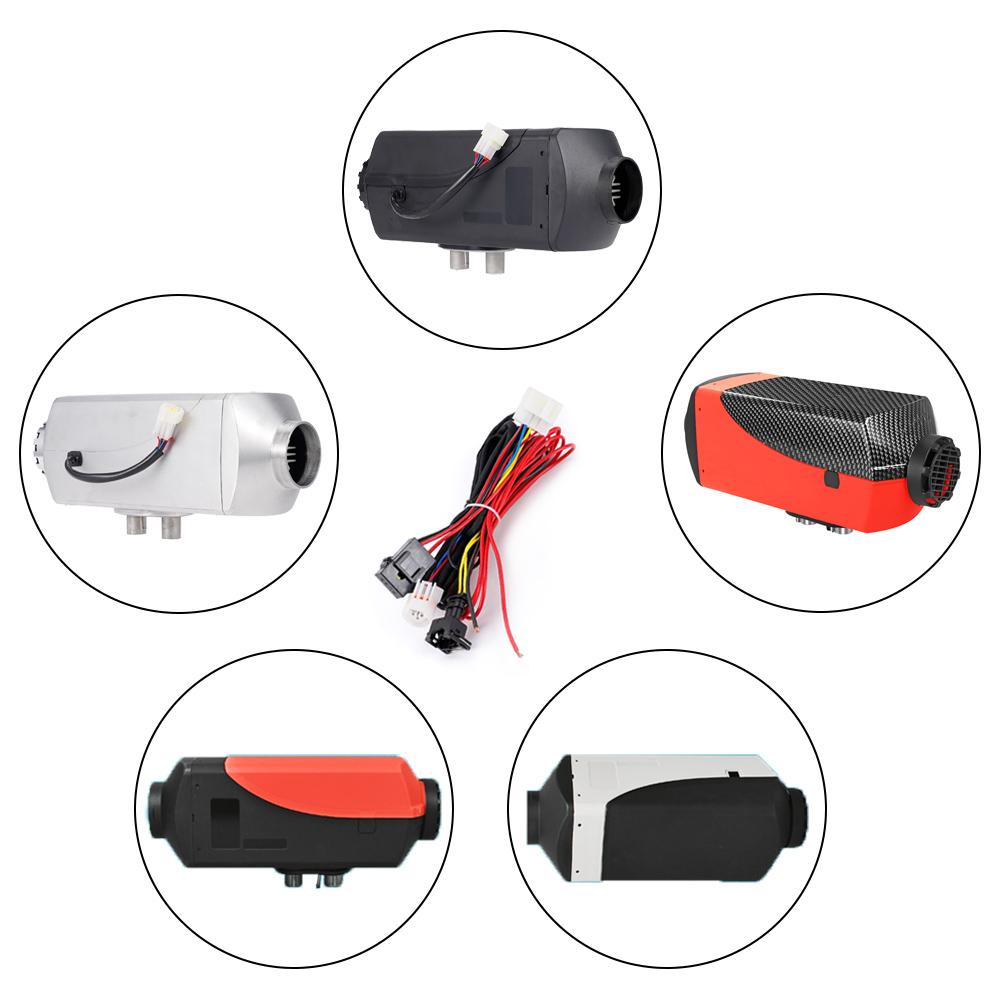 12V24V Universal Black Plug Parking Heater Accessory Wiring Harness  Connect The Main Board Switch Oil Pumpstart Power Supply