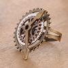 1pcs Punk Retro Charm Steampunk Gear Fingering Vintage 3 Rings Watch Clock Copper Rings
