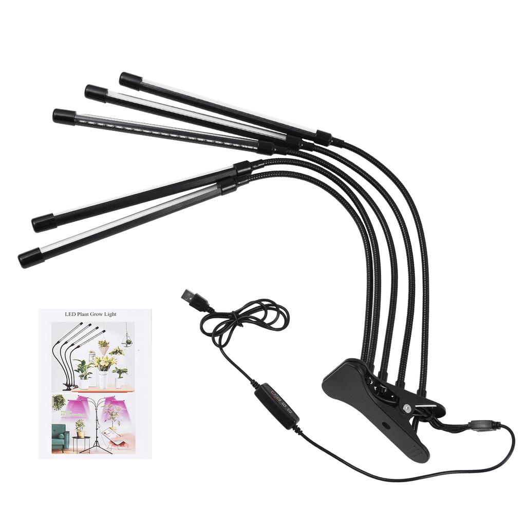 Светодиодные лампы для выращивания растений с зажимом полного спектра, лампа для выращивания растений с красным синим светодиодом для комнатных растений