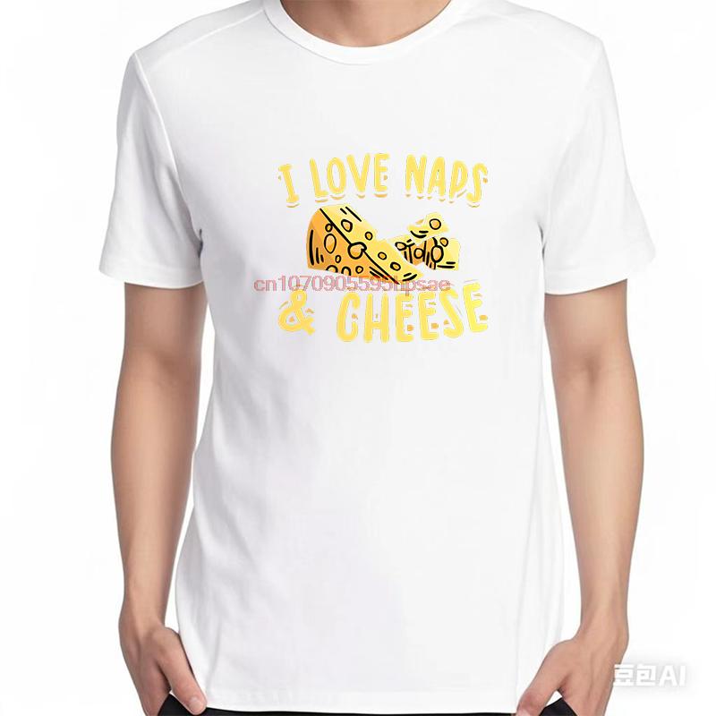 Cheese Naps Lover Gifts Graphic T Shirts Summer Tees Tops Cotton New Shirts And Tshirts Unisex Breathable Printing T Shirt