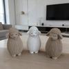 Статуэтка Овцы, Напечатанная на 3D-принтере, Маленькая Фигурка Овцы с Ребристой Текстурой, Декоративный Ягненок, Настольное Украшение для Стола, Прикроватной Тумбочки, Домашний Декор