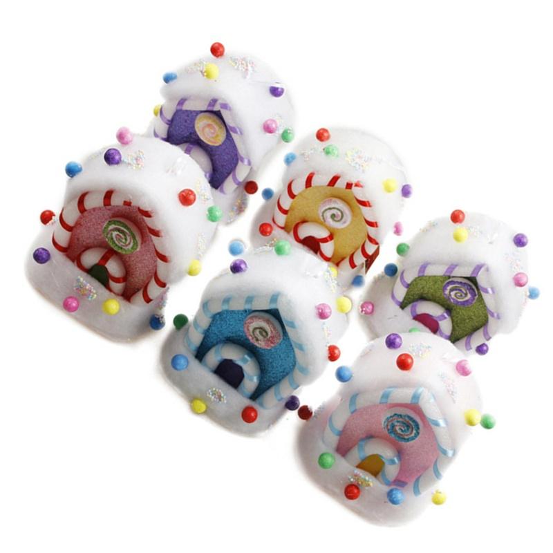 1 шт. Рождественские украшения, цветные пенопластовые конфетные домики, подвески для рождественской елки