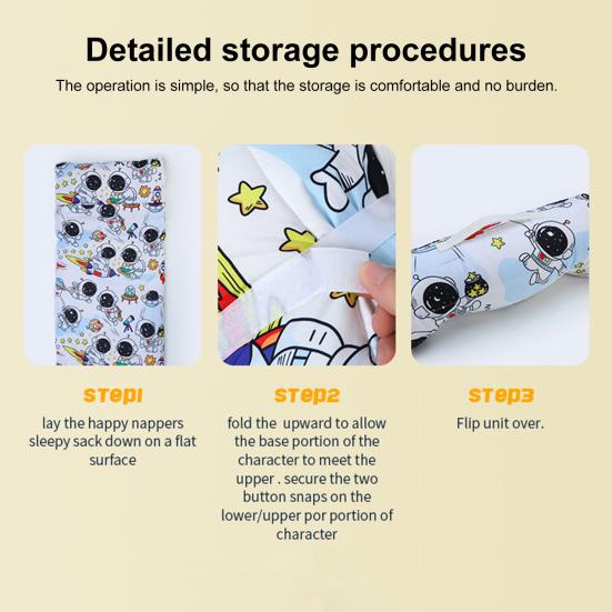 Toddler Nap Mat Soft Washable Roll-up Design Cartoon Print Kid Sleeping Mat with Removable Pillow Children Sleeping Bag